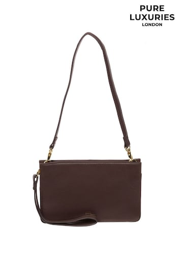 Pure Luxuries London Layla Nappa Leather Grab Clutch Bag (N63653) | £45