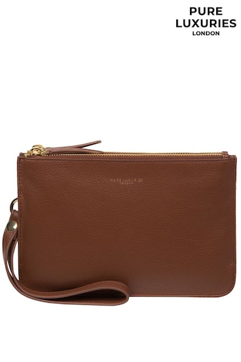 Pure Luxuries London Addison Nappa Leather Clutch Bag (N63654) | £39