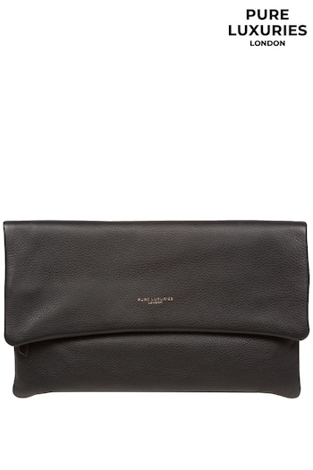 Pure Luxuries London Amelia Nappa Leather Clutch Bag (N63667) | £39