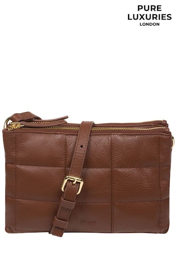Pure Luxuries London Carmen Nappa Leather Cross-Body Bag (N63677) | £59