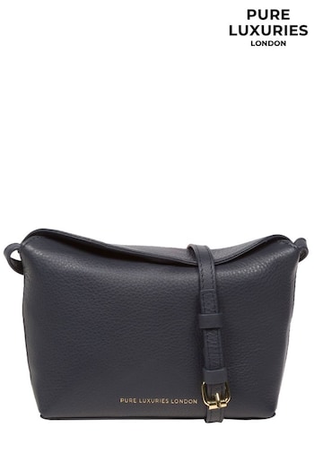 Pure Luxuries London Lolo Nappa Leather Cross-Body Black Bag (N63683) | £45