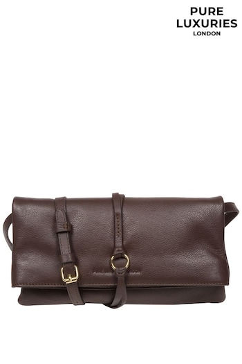 Pure Luxuries London Selene Nappa Leather Cross-Body Clutch Bag (N63700) | £49