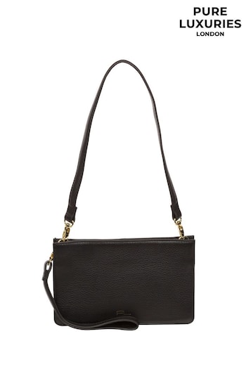 Pure Luxuries London Layla Nappa Leather Grab Clutch Bag (N63702) | £45