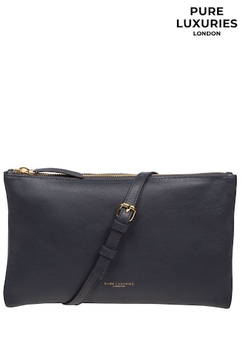 Pure Luxuries London Anya Nappa Leather Cross-Body Black Bag (N63711) | £45