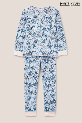 White Stuff Grey Jungle Jigsaw Printed Pyjamas Set (N63837) | £25