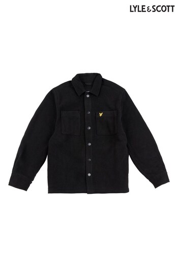 Lyle & Scott Boys Fleece Black Shirt (N63984) | £90 - £108