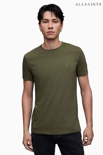 AllSaints Green Tonic Short Sleeve Crew T-Shirt (N64040) | £32