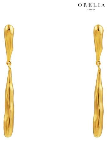 Orelia London Gold Tone Organic Droplet Earrings (N64140) | £30