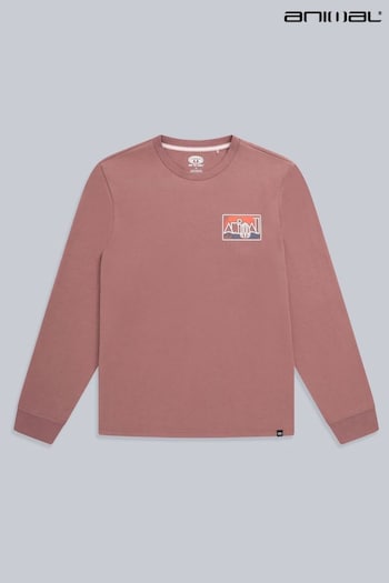 Animal Mens Pink Tommy Organic T-Shirt (N64177) | £28