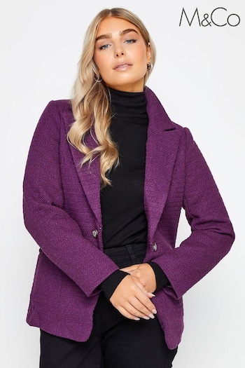 M&Co Purple Boucle Blazer (N64310) | £55