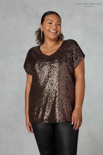Live Unlimited Sequin T-Shirt (N64518) | £65