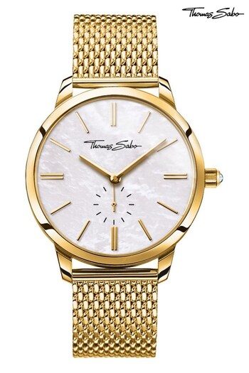 Thomas Sabo White Glam & Soul Gold Watch - Mother-of-Pearl Dial (N64694) | £249