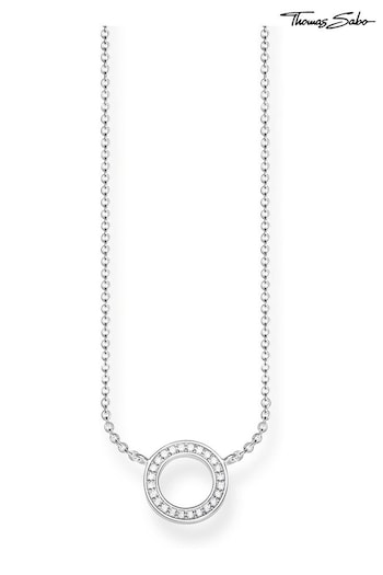 Thomas Sabo White Circle Necklace - 925 Silver (N64729) | £89
