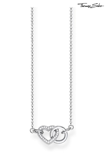 Thomas Sabo White Heart Together Necklace (N64730) | £98