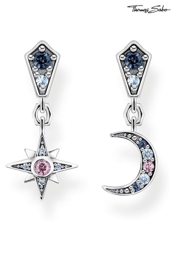 Thomas Sabo Silver Dreamy Star & Moon Drop Earrings (N64740) | £79