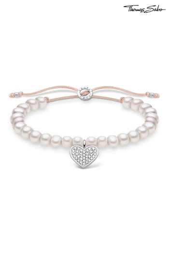 Thomas Sabo White Handcrafted Pearl Bracelet (N64773) | £79