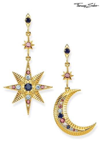 Thomas Sabo Gold Royalty Star Earrings (N64815) | £198