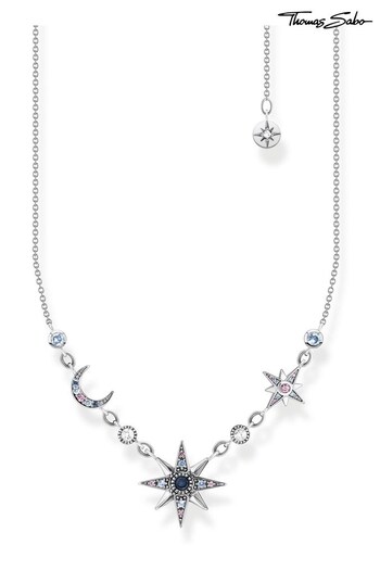 Thomas Sabo Silver Cosmic Star and Moon Necklace (N64838) | £198