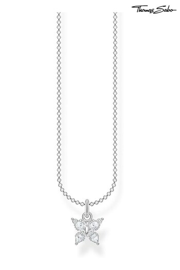 Thomas Sabo Silver Sparkling Butterfly Necklace: 925 (N64840) | £69