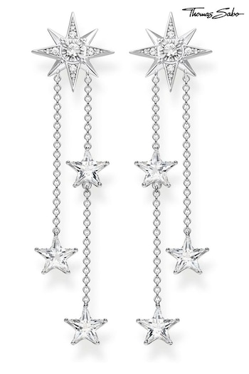 Thomas Sabo Silver Star Cascade Earrings - 925 Silver, Zirconia (N64863) | £149