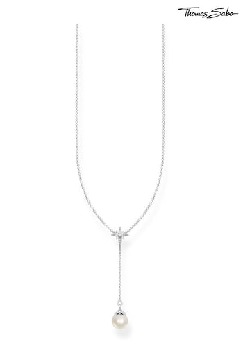 Thomas Sabo White Cosmic Pearl Star Necklace (N64901) | £119