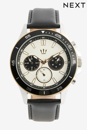 Black/Rose Gold Tone Watch (N64976) | £35