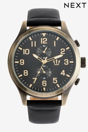 Black/Gold Watch (N64977) | £35