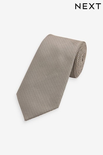 Neutral Brown Textured Tie (N65035) | £10