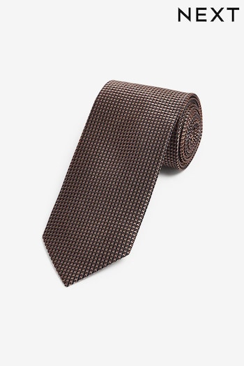Dark Brown Textured Silk Tie (N65049) | £18
