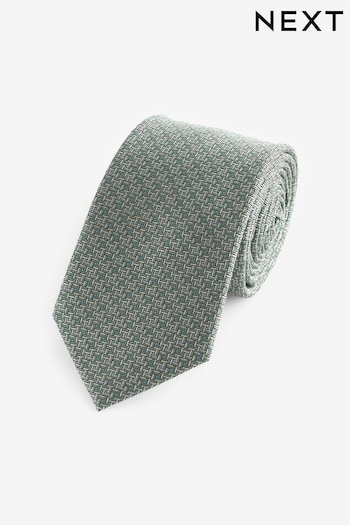 Green Textured Silk Tie (N65052) | £18