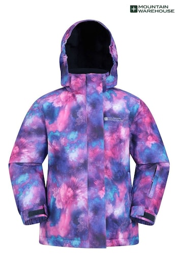 Mountain Warehouse Purple Kids Snowdrop Printed Ski Jacket (N65127) | £56