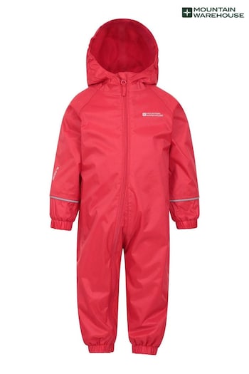 Mountain Warehouse Red Junior Spright Waterproof Fleece Lined Rainsuit (N65135) | £30