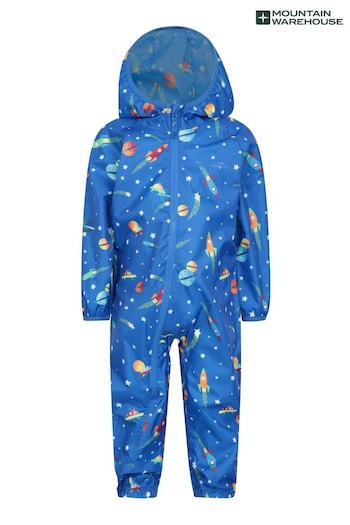 Mountain Warehouse Blue Toddler Waterproof Printed Rainsuit (N65138) | £40