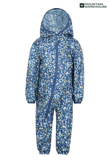 Mountain Warehouse Blue Toddler Waterproof Printed Rainsuit (N65139) | £40
