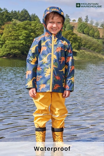 Mountain Warehouse Multi Kids Raindrop Waterproof Jacket Rick and Trousers Set (N65141) | £40