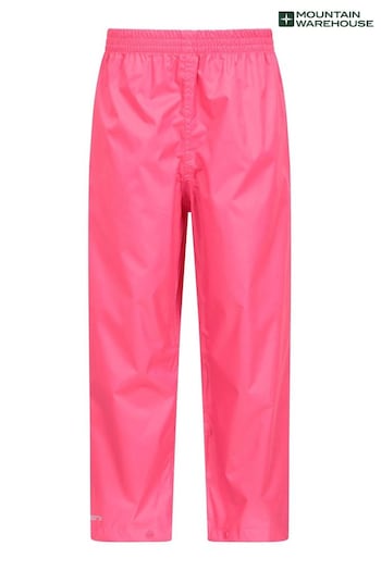 Mountain Warehouse Pink Pakka II Waterproof Kids enduit Trousers (N65142) | £23