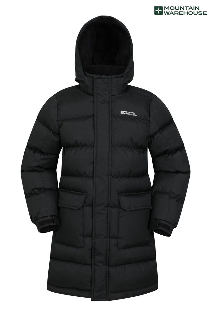 Mountain Warehouse Black Kids Snow Water Resistant Fleece Lined Padded Jacket (N65144) | £60