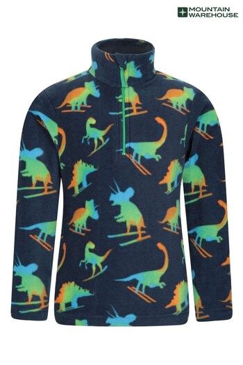 Mountain Warehouse Blue Pursuit Printed Half-Zip Kids Fleece (N65151) | £19