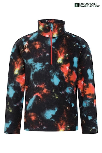 Mountain Warehouse Orange Pursuit Printed Half-Zip Kids Fleece (N65152) | £18