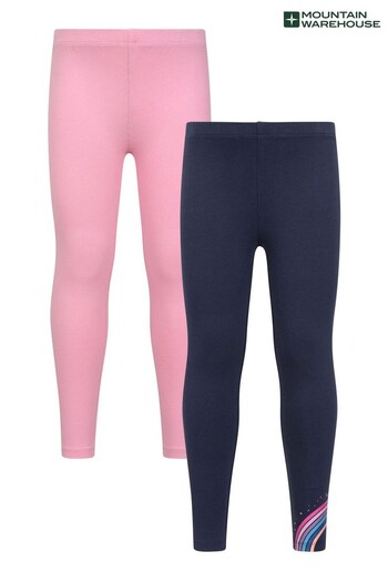Mountain Warehouse Blue Kids Patterned Casual Breathable Cotton Leggings This (N65179) | £20