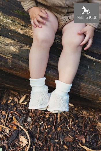The Little Tailor Plush Lined Sherpa Fleece Borg Baby Booties (N65207) | £16