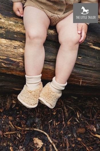 The Little Tailor Plush Lined Sherpa Fleece Borg sandals Booties (N65214) | £16