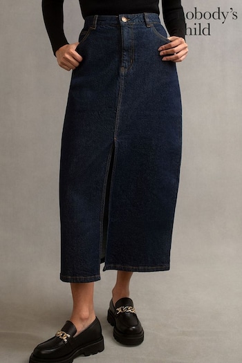 Nobody's Child Blue Denim Column Skirt (N65250) | £59