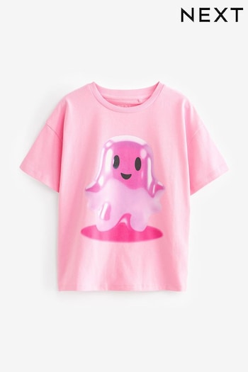 Pink Jelly Ghost Graphic T-Shirt (3-16yrs) (N65403) | £10 - £15