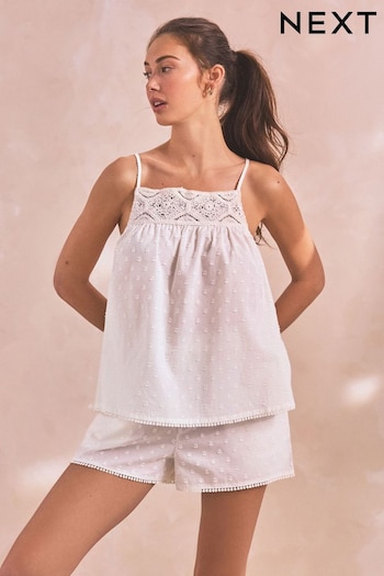 White Cami Short Set Pyjamas (N65435) | £28