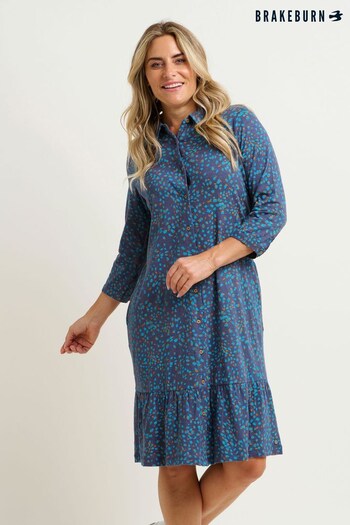 Brakeburn Natural Abstract Spot Shirt Dress (N65561) | £60