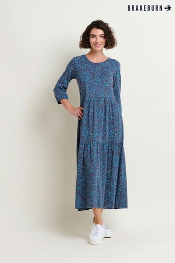 Brakeburn Natural Abstract Spot Maxi Dress (N65562) | £60