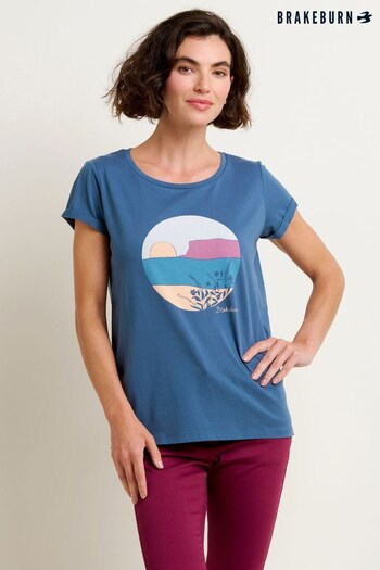 Brakeburn Blue Seascape T-Shirt (N65580) | £28