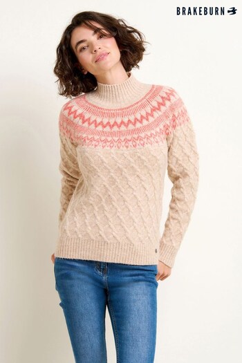 Brakeburn Cream Retro Cable Mix Knitted Jumper (N65586) | £75