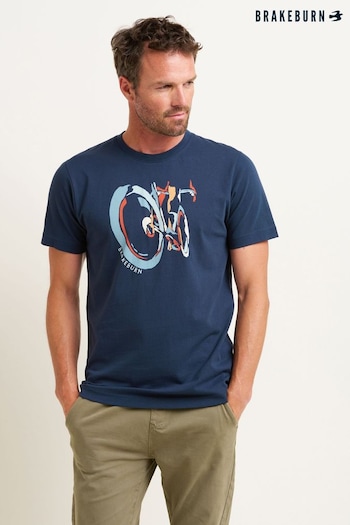 Brakeburn Blue Bike T-Shirt (N65633) | £28